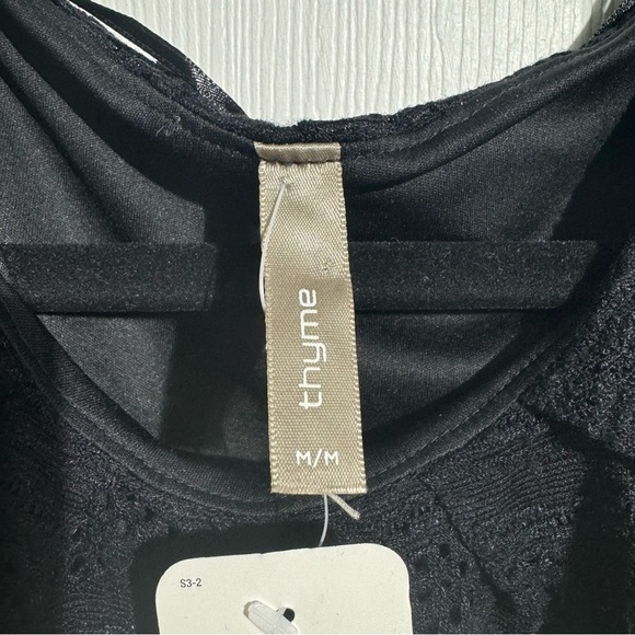 NWT Thyme Maternity Midi Dress Black Medium - Picture 5 of 14